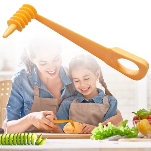 SomWiBe Vegetable Spiral Slicer V Shape Potato Cutter Cucumber Spiral Cutter Kitchen Garnish Tool Portable Carrot Twister Slicer 1 Pack 4.3x1.2in Camouflage