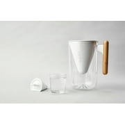 Soma 10 Cup 80oz Filtered Water Pitcher - White with Bamboo Handle