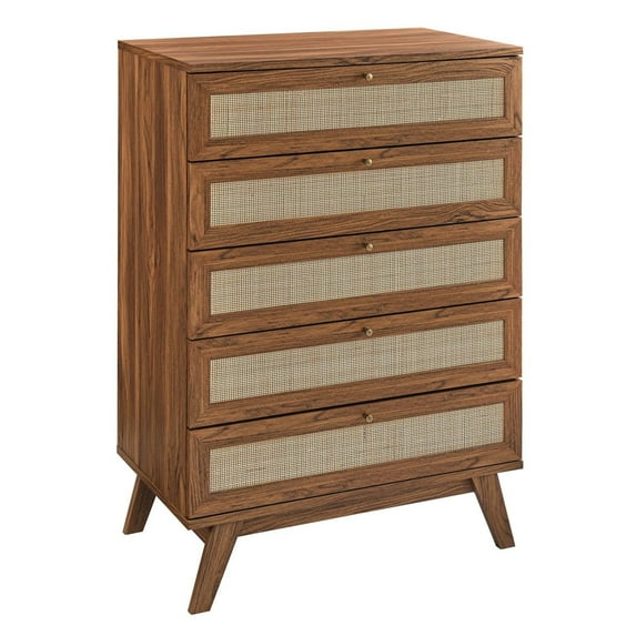 Modway Soma 5-Drawer Chest in Walnut