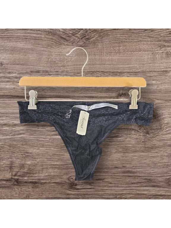 Soma Embraceable Allover Lace Thong ,Black, L