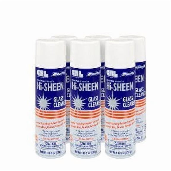 Somaca Hi Sheen Glass Cleaner - Pack of 6 Cans