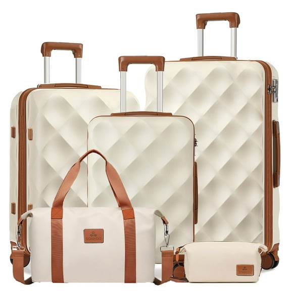 Somago Luggage Set of 3 Piece Suitcase Set Carry On Luggage with YKK Zipper TSA Lock ABS Hardside Luggage Spinner Wheels