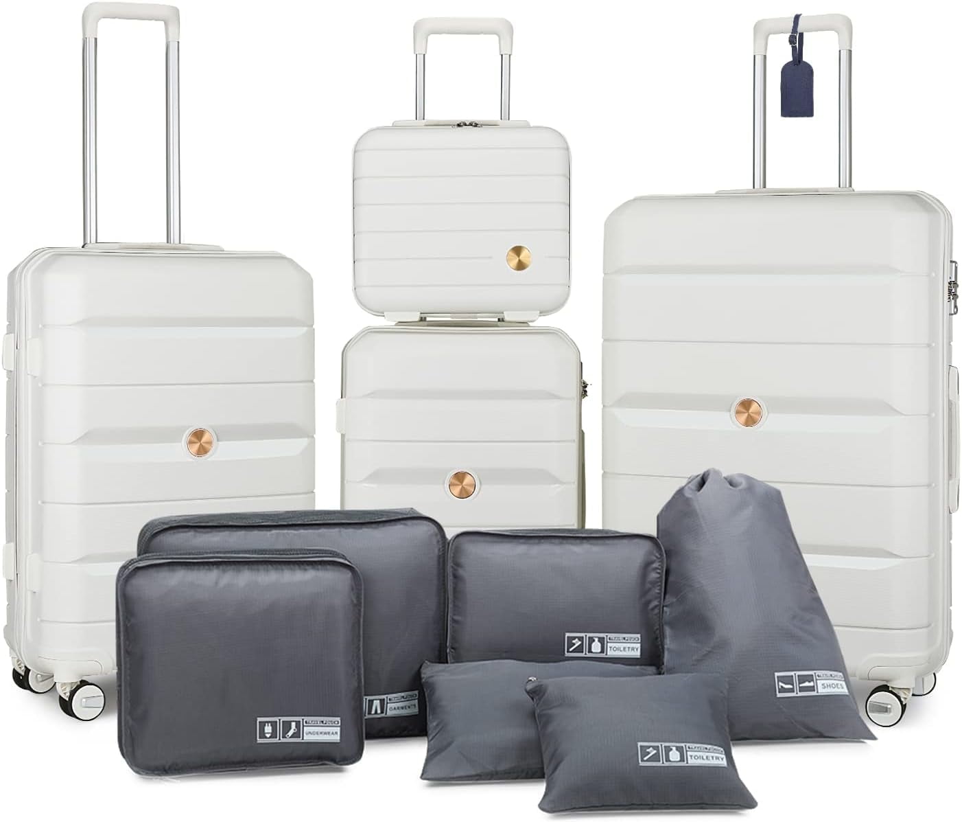 Somago Luggage Set with PP Hard Shell Lightweight TSA Lock Carryon