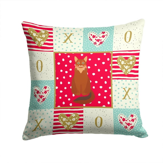Somali Cat Love Fabric Decorative Pillow