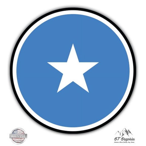 Somalia Flag - 3" Vinyl Sticker - For Car Laptop I-Pad Phone Helmet Hard Hat - Waterproof Decal