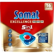 Somat Excellence Premium dishwasher caps 5in1 -1 bag/ 16 pods-