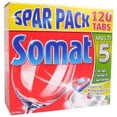 Somat Multi 5 Dishwasher Tabs Big Saving Pack - 120 Tabs - Walmart.com