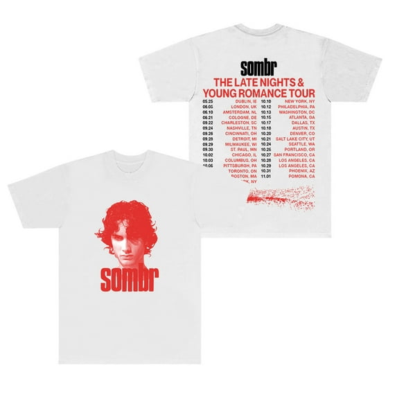 Sombr I Barely Know Her Tour 2025 Merch T-Shirts Women Men Fashion Crewneck Short Sleeve Tee