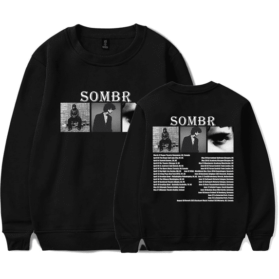 Sombr Merch 2025 Tour Crewneck Sweatshirt Unisex Men Women Long Sleeve Streetshirt