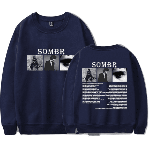 Sombr Merch 2025 Tour Crewneck Sweatshirt Unisex Men Women Long Sleeve Streetshirt