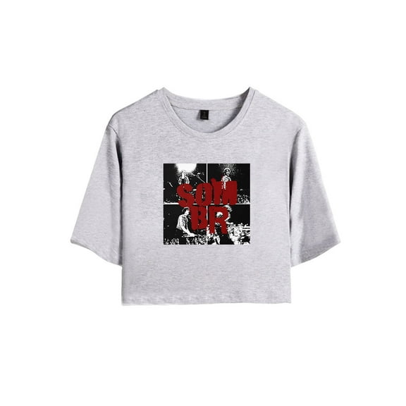 Sombr Merch Close Up Photo Crop Top Graphic T-shirt Women Girl Short Sleeve