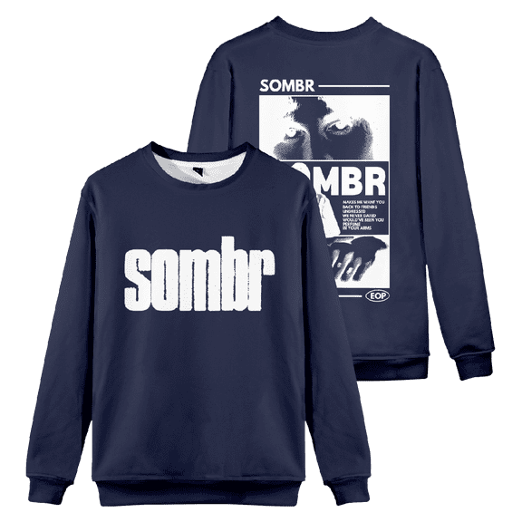 Sombr Merch EOP Crewneck Sweatshirt Men Women Long Sleeve