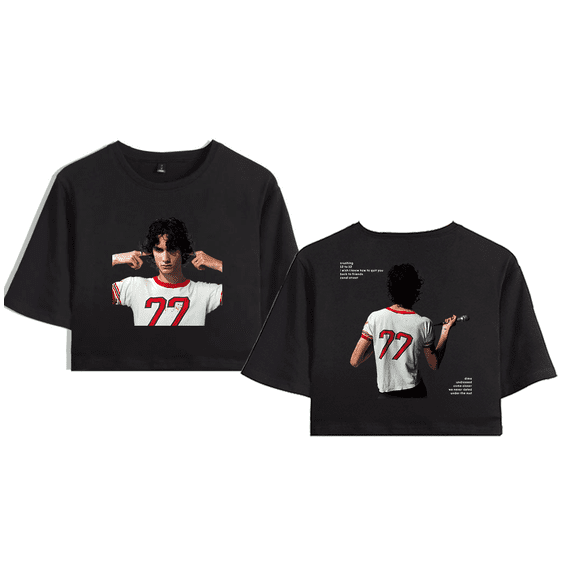 Sombr Merch I Barely Know Her Album Crop Top Midriff-Baring Tshirt Girl Short Sleeve