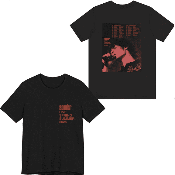 Sombr Merch Live Spring 2025 Tour T-shirt Men Women Short Sleeve Casual Tee