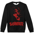 thumbnail image 1 of Sombr Merch Red Sillhouette Crewneck Sweatshirt Unisex Men Women Long Sleeve, 1 of 2