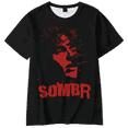thumbnail image 1 of Sombr Merch Red Sillhouette T-shirt Unisex Men Women Casual Short Sleeve Tee, 1 of 2