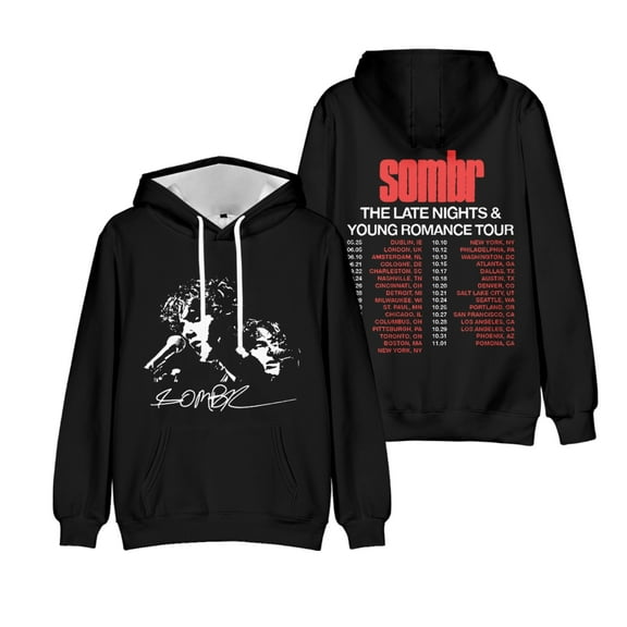 Sombr Merch The Late Nights & Young Romance Tour Hoodie Men Women Long Sleeve Pullover Tops