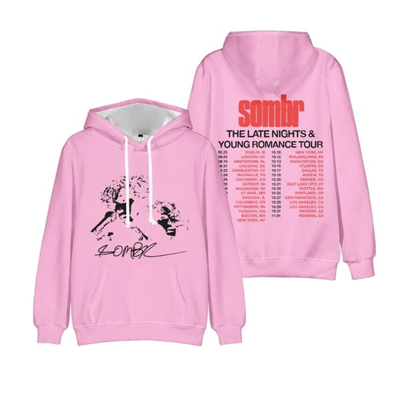 Sombr Merch The Late Nights & Young Romance Tour Hoodie Men Women Long Sleeve Pullover Tops