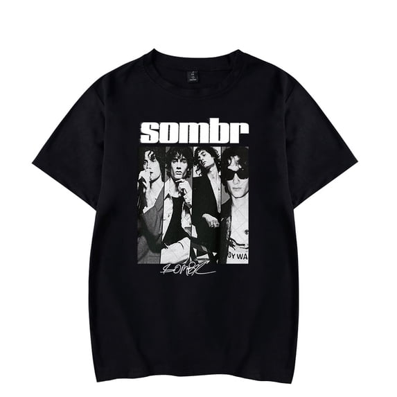 Sombr Pic Merch T-shirt Summer Unisex 2026 Short-sleeved Casual Design Tee