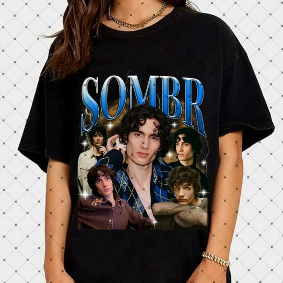 Sombr T-Shirt, Retro 90's Sombr T-Shirt, Gift For Women and Man Shirt,Black Color,Size M