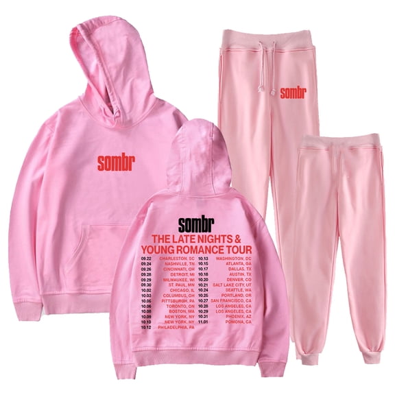 Sombr The Late Nights And Young Romance Tour Hoodie Pants Two Piece Set Sweatshirts Sweatpants Women Men's Set
