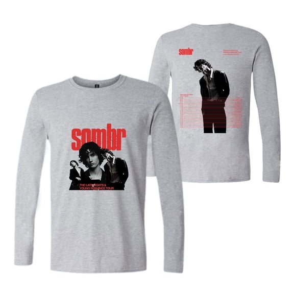 Sombr The Late Nights Young Romance Tour 2025 Merch Long sleeve Men/Women Fashion Casual Top