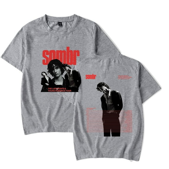 Sombr The Late Nights Young Romance Tour 2025 T-shirts Merch Women Men Clothes Trend Casual Short Sleeve Top