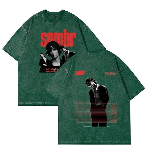 Sombr The Late Nights Young Romance Tour 2025 T-shirts Merch Women Men Cotton Wash Clothes Trend Casual Short Sleeve Top