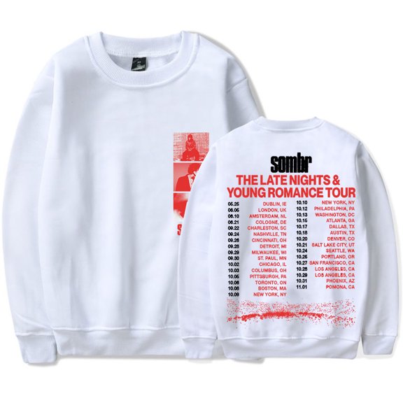 Sombr The Late Nights & Young Romance Tour Long Sleeve Tee Women Men Streetwear Sweatshirts