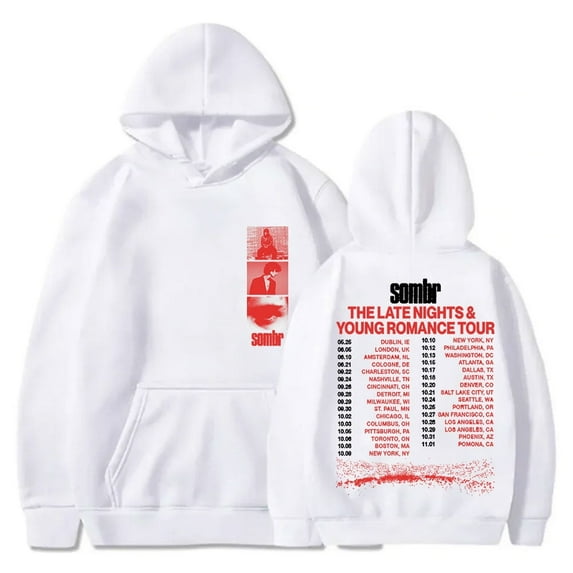 Sombr The Late Nights & Young Romance Tour Merch Hoodie unisex fashion trend role-playing long sleeved sweatshirt