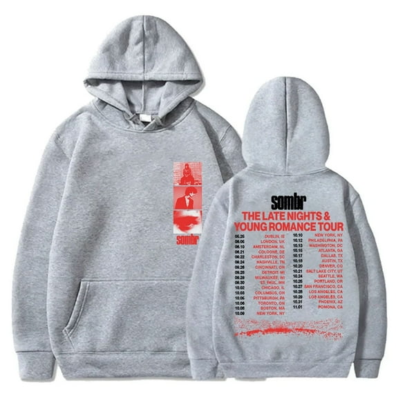 Sombr The Late Nights & Young Romance Tour Merch Hoodie unisex fashion trend role-playing long sleeved sweatshirt