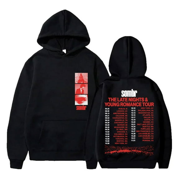 Sombr The Late Nights & Young Romance Tour Merch Hoodies Cosplay Women Men Long Sleeve Sweatshirts