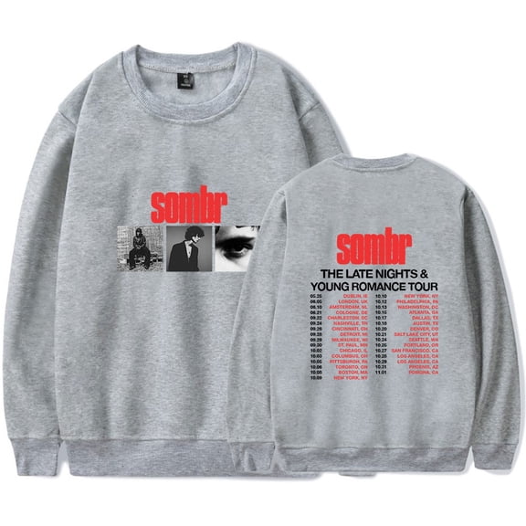 Sombr The Late Nights & Young Romance Tour Sweatshirt Women Men Casual Crewneck Long Sleeve Pullover Clothes
