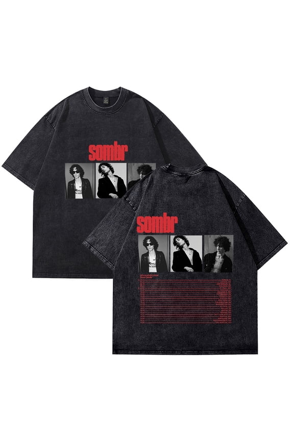 Sombr The Late Nights Young Romance Tour T-shirts Merch Women Men Cotton Wash Clothes Trend Casual Short Sleeve Top