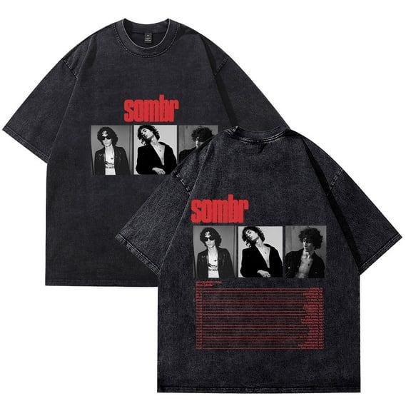Sombr The Late Nights Young Romance Tour T-shirts Merch Women Men Cotton Wash Clothes Trend Casual Short Sleeve Top