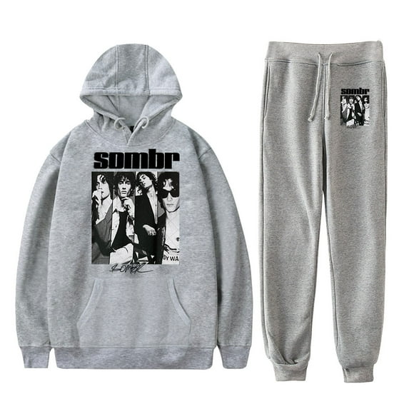 Sombr Tour 2025 Merch Hoodie and SWEATPANTS set pop print Unisex Casual Street Clothing
