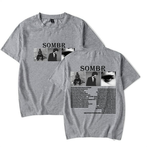 Sombr Tour 2025 T-shirt Hip Hop Short Sleeve Fashion Tops Casual Short Sleeve Tshirt