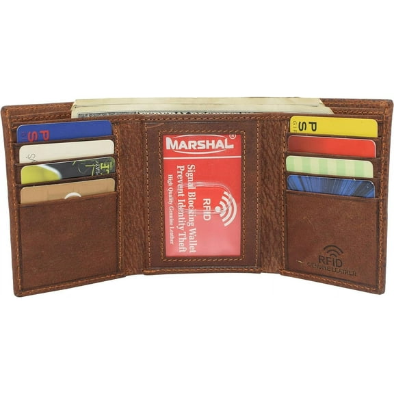 Sombrero Genuine Leather Bifold Trifold RFID Blocking 5 De Mayo Wallet for Men Trifold
