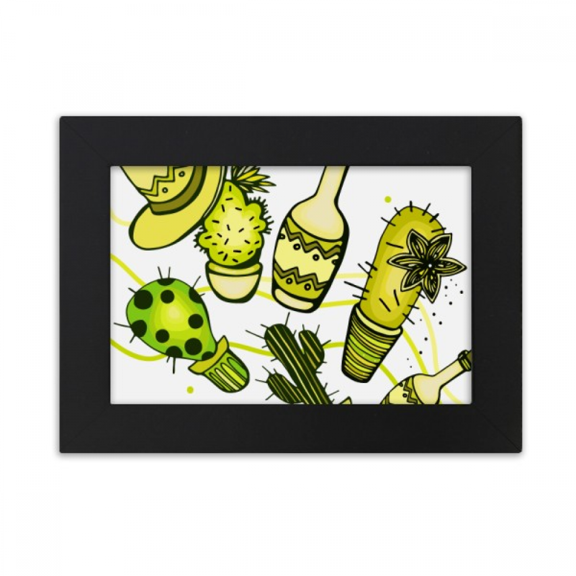 Sombrero Mexico Desert Cactus Mexican Desktop Photo Frame Ornaments Picture Art Painting
