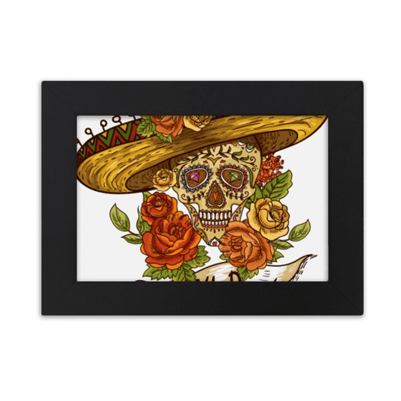 Sombrero Suger l Mexico Day of the Dead Desktop Photo Frame Ornaments Picture Art Painting