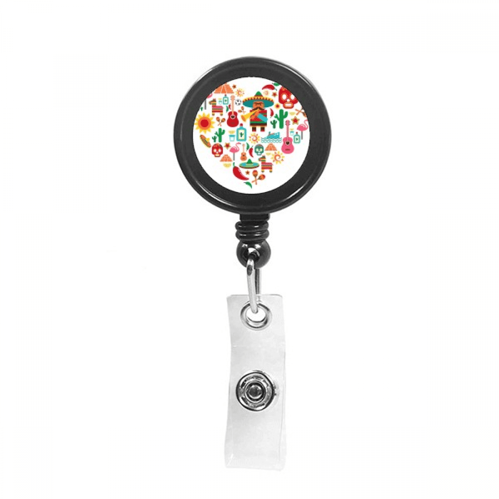 Sombrero Suger l Mexico Mexican Flango Retractable Keychain Badge Holder ID Badge