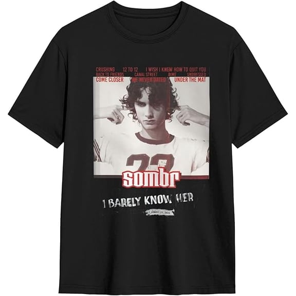 Sombrs Shirt 2025 Music Tour Merch Tshirt Retro Graphic Tee Black for Women Men