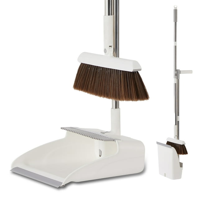 Somdot Broom and Dustpan Set with 51 inches Long Handle Broom Foldable
