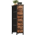 thumbnail image 1 of Eunos Narrow Dresser with 4 Slim Drawers for Bathroom Storage Cabinet Hallway, Wood Grain Print, 1 of 7