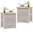 thumbnail image 1 of Eunos Nightstands for Bedroom Set of 2, Small Bedside Table End Table for Closet, Ash Grey, 1 of 8