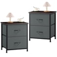 thumbnail image 1 of Eunos Nightstands for Bedroom Set of 2, Small Bedside Table End Table for Closet, Charcoal Grey, 1 of 6