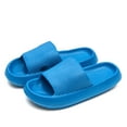 thumbnail image 1 of Somdot Slides for Women and Men Pillow Slippers Unisex Bathroom Slipper Soft Thick Sole Non-Slip, Blue, 1 of 7