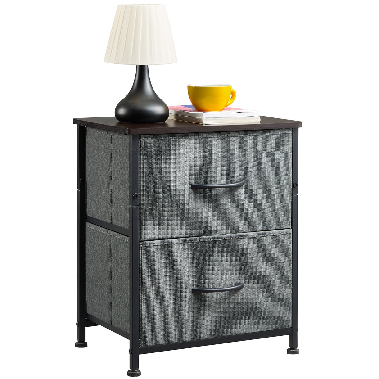 Somdot Small Dresser with 2 Drawers Nightstand Fabric Storage Tower