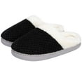thumbnail image 1 of Somdot Women's Coral Fleece Memory Foam Slippers, Indoor and Outdoor House Shoes, Black, 1 of 6