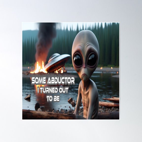 Some Abductor I Turned Out To Be Poster Wall Art, Modern Wall Decor For Living Room Bedroom, 24x24 UNFRAMED